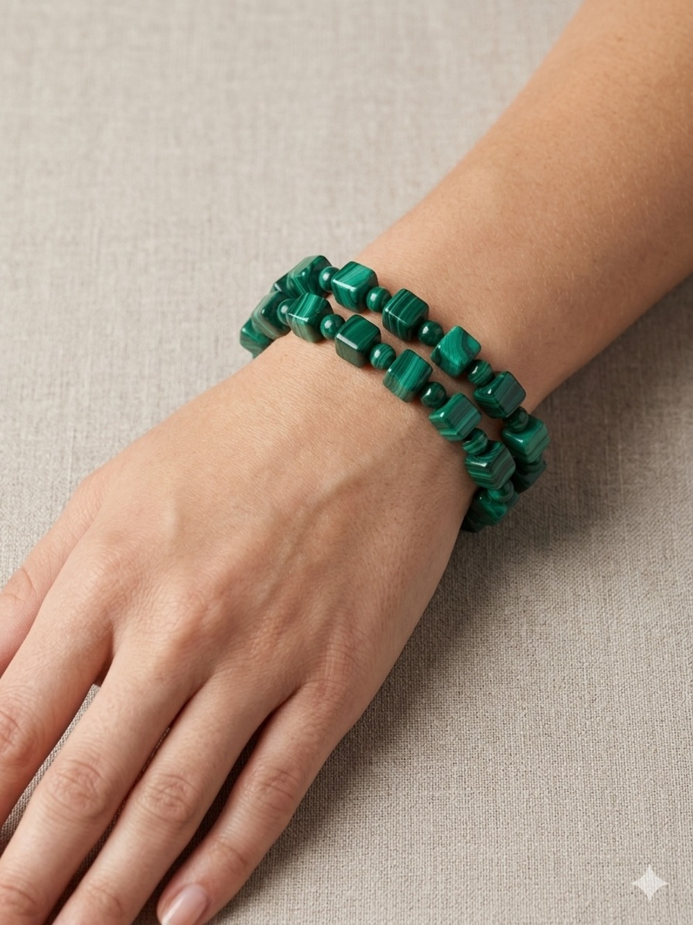 💚 Malachite Stretch Bracelet Set — Two Bracelets Included 💚